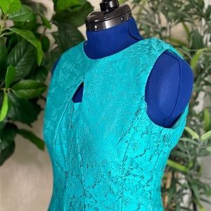 Teal Sleeveless Lace Dress/ Branded By Danny & Nicole/ Size 14